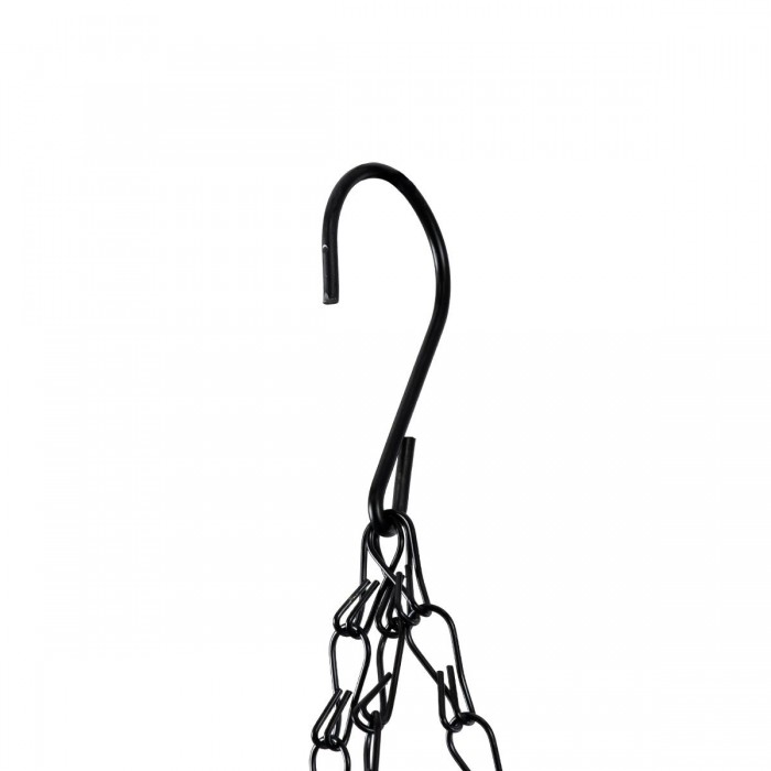 GloboStar® Artificial Garden KARYSTOS 20483 Κρεμαστό Κασπώ Γλάστρα - Flower Pot από Φλοιό Καρύδας Καφέ με Μαύρο Φ25cm x Υ15cm