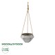 GloboStar® Artificial Garden SARAKINIKO 20490 Κρεμαστό Πήλινο Κεραμικό Κασπώ Γλάστρα - Flower Pot Γκρι Φ10cm x Υ36cm