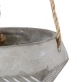GloboStar® Artificial Garden SARAKINIKO 20490 Κρεμαστό Πήλινο Κεραμικό Κασπώ Γλάστρα - Flower Pot Γκρι Φ10cm x Υ36cm GloboStar® Artificial Garden SARAKINIKO 20490 Κρεμαστό Πήλινο Κεραμικό Κασπώ Γλάστρα - Flower Pot Γκρι Φ10cm x Υ36cm