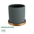 GloboStar® Artificial Garden NAPOLI 20494 Διακοσμητικό Κεραμικό Κασπώ Γλάστρα - Flower Pot Γκρι Μπλε με Χρυσό Φ15 x Υ15cm GloboStar® Artificial Garden NAPOLI 20494 Διακοσμητικό Κεραμικό Κασπώ Γλάστρα - Flower Pot Γκρι Μπλε με Χρυσό Φ15 x Υ15cm