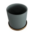 GloboStar® Artificial Garden NAPOLI 20495 Διακοσμητικό Κεραμικό Κασπώ Γλάστρα - Flower Pot Γκρι Μπλε με Χρυσό Φ20 x Υ20cm GloboStar® Artificial Garden NAPOLI 20495 Διακοσμητικό Κεραμικό Κασπώ Γλάστρα - Flower Pot Γκρι Μπλε με Χρυσό Φ20 x Υ20cm