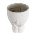 GloboStar® Artificial Garden TOKYO 20496 Διακοσμητικό Κεραμικό Κασπώ Γλάστρα - Flower Pot Λευκό Φ16 x Υ19cm GloboStar® Artificial Garden TOKYO 20496 Διακοσμητικό Κεραμικό Κασπώ Γλάστρα - Flower Pot Λευκό Φ16 x Υ19cm