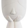 GloboStar® Artificial Garden TOKYO 20496 Διακοσμητικό Κεραμικό Κασπώ Γλάστρα - Flower Pot Λευκό Φ16 x Υ19cm GloboStar® Artificial Garden TOKYO 20496 Διακοσμητικό Κεραμικό Κασπώ Γλάστρα - Flower Pot Λευκό Φ16 x Υ19cm