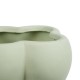 GloboStar® Artificial Garden ATHENA 20499 Διακοσμητικό Κεραμικό Κασπώ Γλάστρα - Flower Pot Πράσινο Ανοιχτό Μ13 x Π13 x Υ14cm