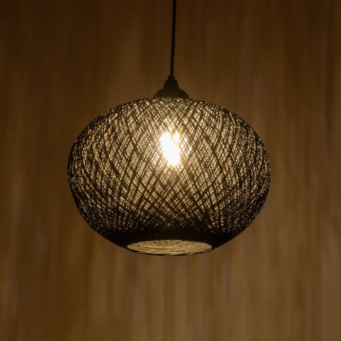 GLOBOSTAR® SOLEI 205-0005 Boho Κρεμαστό Φωτιστικό Οροφής με Ντουί 1 x E27 AC 220-240V IP20 - Μαύρο - M30 x Π30 x Υ35cm GLOBOSTAR® SOLEI 205-0005 Boho Κρεμαστό Φωτιστικό Οροφής με Ντουί 1 x E27 AC 220-240V IP20 - Μαύρο - M30 x Π30 x Υ35cm