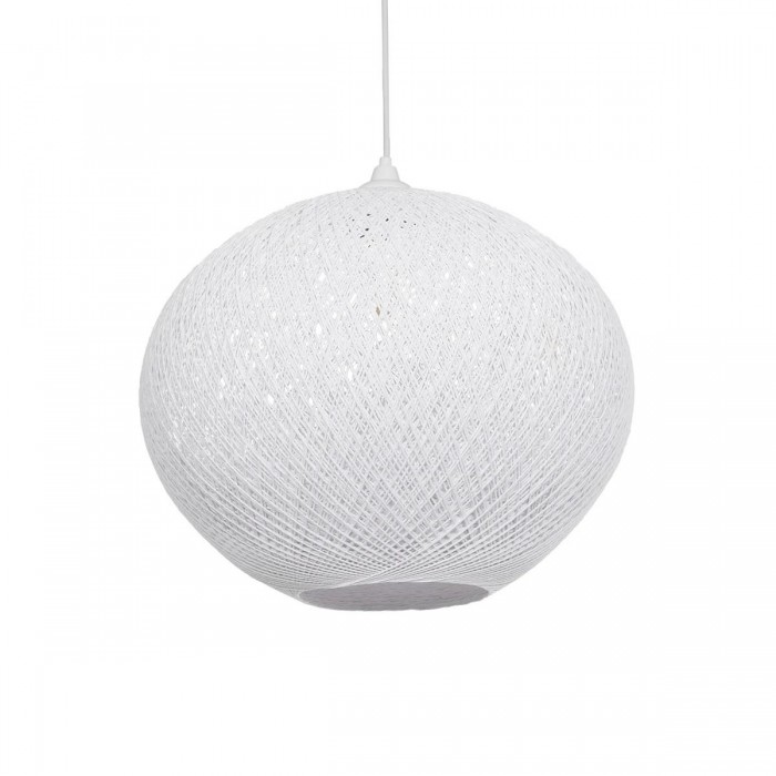 GLOBOSTAR® SOLEI 205-0007 Boho Κρεμαστό Φωτιστικό Οροφής με Ντουί 1 x E27 AC 220-240V IP20 - Λευκό - M40 x Π40 x Υ36cm