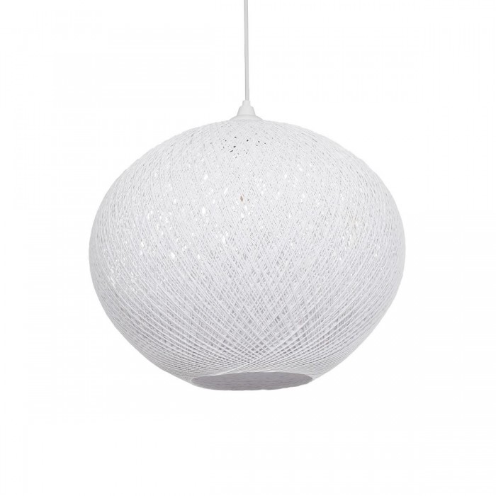 GLOBOSTAR® SOLEI 205-0007 Boho Κρεμαστό Φωτιστικό Οροφής με Ντουί 1 x E27 AC 220-240V IP20 - Λευκό - M40 x Π40 x Υ36cm