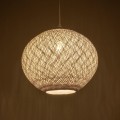 GLOBOSTAR® SOLEI 205-0007 Boho Κρεμαστό Φωτιστικό Οροφής με Ντουί 1 x E27 AC 220-240V IP20 - Λευκό - M40 x Π40 x Υ36cm