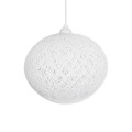 GLOBOSTAR® SOLEI 205-0007 Boho Κρεμαστό Φωτιστικό Οροφής με Ντουί 1 x E27 AC 220-240V IP20 - Λευκό - M40 x Π40 x Υ36cm
