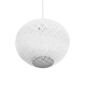 GLOBOSTAR® SOLEI 205-0007 Boho Κρεμαστό Φωτιστικό Οροφής με Ντουί 1 x E27 AC 220-240V IP20 - Λευκό - M40 x Π40 x Υ36cm