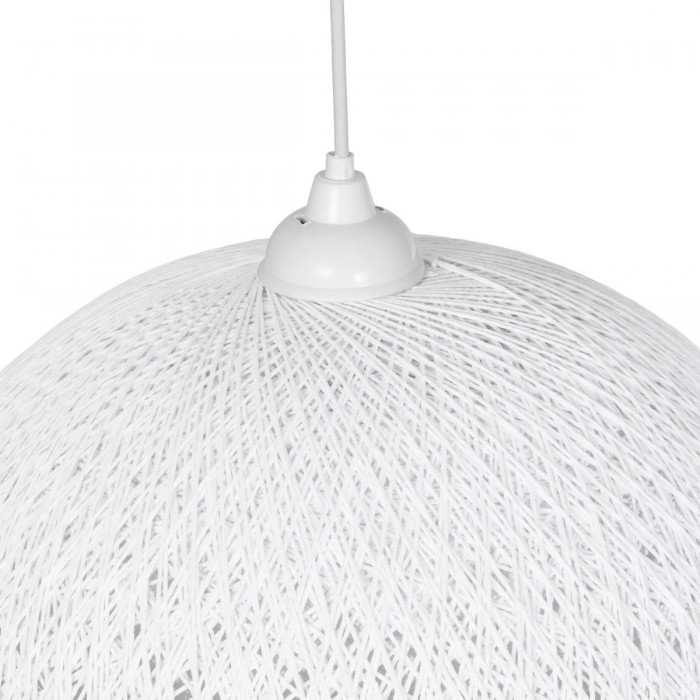 GLOBOSTAR® SOLEI 205-0007 Boho Κρεμαστό Φωτιστικό Οροφής με Ντουί 1 x E27 AC 220-240V IP20 - Λευκό - M40 x Π40 x Υ36cm