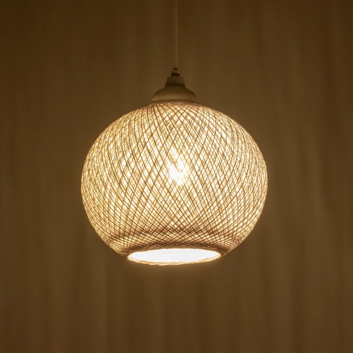 GLOBOSTAR® SOLEI 205-0009 Boho Κρεμαστό Φωτιστικό Οροφής με Ντουί 1 x E27 AC 220-240V IP20 - Λευκό - M20 x Π20 x Υ25cm GLOBOSTAR® SOLEI 205-0009 Boho Κρεμαστό Φωτιστικό Οροφής με Ντουί 1 x E27 AC 220-240V IP20 - Λευκό - M20 x Π20 x Υ25cm