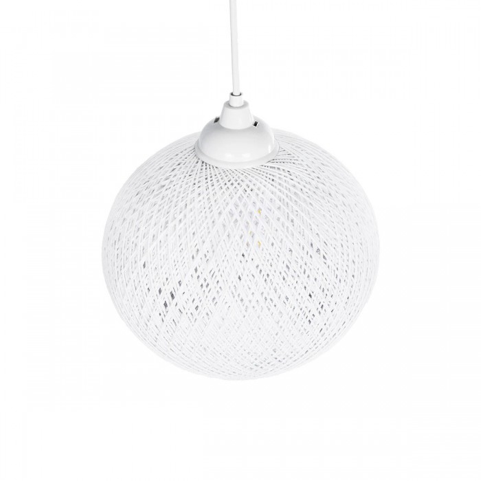 GLOBOSTAR® SOLEI 205-0009 Boho Κρεμαστό Φωτιστικό Οροφής με Ντουί 1 x E27 AC 220-240V IP20 - Λευκό - M20 x Π20 x Υ25cm GLOBOSTAR® SOLEI 205-0009 Boho Κρεμαστό Φωτιστικό Οροφής με Ντουί 1 x E27 AC 220-240V IP20 - Λευκό - M20 x Π20 x Υ25cm