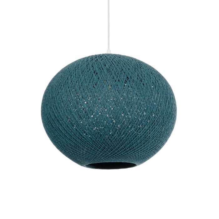 GLOBOSTAR® SOLEI 205-0010 Boho Κρεμαστό Φωτιστικό Οροφής με Ντουί 1 x E27 AC 220-240V IP20 - Τιρκουάζ - M40 x Π40 x Υ36cm