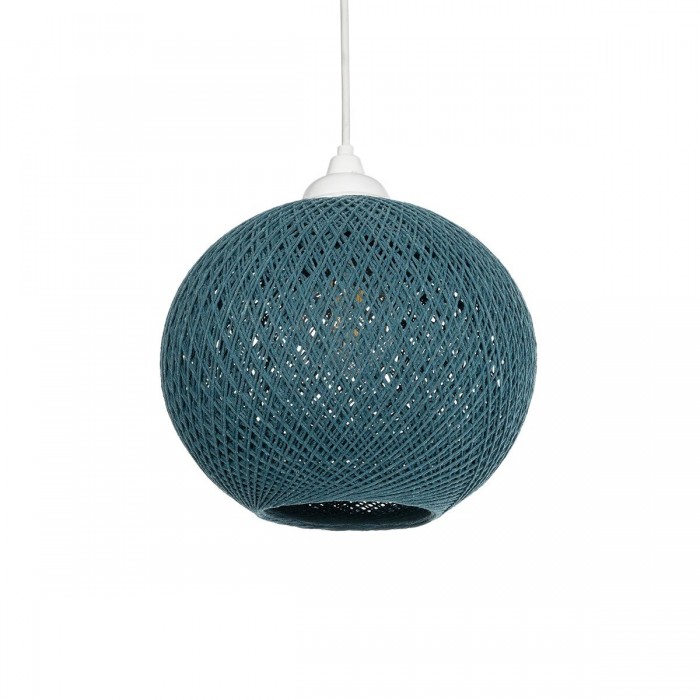 GLOBOSTAR® SOLEI 205-0012 Boho Κρεμαστό Φωτιστικό Οροφής με Ντουί 1 x E27 AC 220-240V IP20 - Τιρκουάζ - M20 x Π20 x Υ25cm