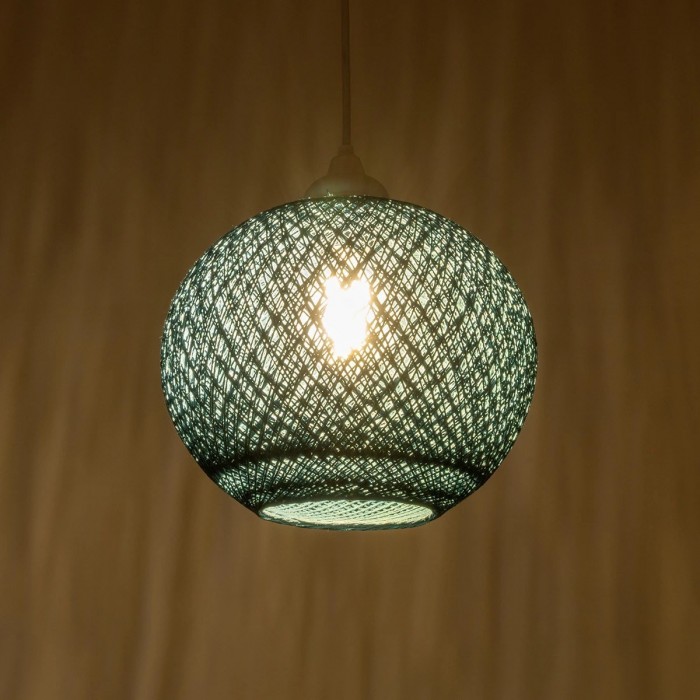 GLOBOSTAR® SOLEI 205-0012 Boho Κρεμαστό Φωτιστικό Οροφής με Ντουί 1 x E27 AC 220-240V IP20 - Τιρκουάζ - M20 x Π20 x Υ25cm GLOBOSTAR® SOLEI 205-0012 Boho Κρεμαστό Φωτιστικό Οροφής με Ντουί 1 x E27 AC 220-240V IP20 - Τιρκουάζ - M20 x Π20 x Υ25cm