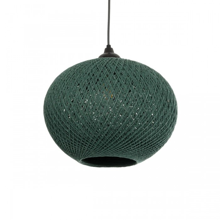 GLOBOSTAR® SOLEI 205-0014 Boho Κρεμαστό Φωτιστικό Οροφής με Ντουί 1 x E27 AC 220-240V IP20 - Πράσινο - M30 x Π30 x Υ26cm