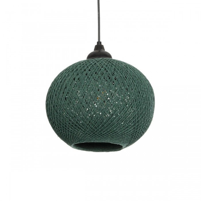 GLOBOSTAR® SOLEI 205-0015 Boho Κρεμαστό Φωτιστικό Οροφής με Ντουί 1 x E27 AC 220-240V IP20 - Πράσινο - M20 x Π20 x Υ25cm