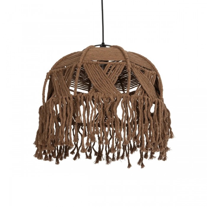 GLOBOSTAR® TONA 205-0016 Boho Κρεμαστό Φωτιστικό Οροφής με Ντουί 1 x E27 AC 220-240V IP20 - Καφέ- M40 x Π40 x Υ38cm