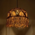 GLOBOSTAR® TONA 205-0016 Boho Κρεμαστό Φωτιστικό Οροφής με Ντουί 1 x E27 AC 220-240V IP20 - Καφέ- M40 x Π40 x Υ38cm GLOBOSTAR® TONA 205-0016 Boho Κρεμαστό Φωτιστικό Οροφής με Ντουί 1 x E27 AC 220-240V IP20 - Καφέ- M40 x Π40 x Υ38cm