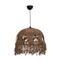 GLOBOSTAR® TONA 205-0016 Boho Κρεμαστό Φωτιστικό Οροφής με Ντουί 1 x E27 AC 220-240V IP20 - Καφέ- M40 x Π40 x Υ38cm GLOBOSTAR® TONA 205-0016 Boho Κρεμαστό Φωτιστικό Οροφής με Ντουί 1 x E27 AC 220-240V IP20 - Καφέ- M40 x Π40 x Υ38cm