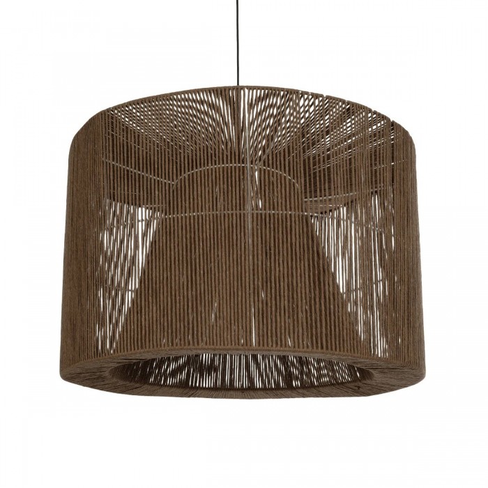 GLOBOSTAR® ZYLINDER 205-0023 Boho Κρεμαστό Φωτιστικό Οροφής με Ντουί 1 x E27 AC 220-240V IP20 - Καφέ - M80 x Π80 x Υ51cm