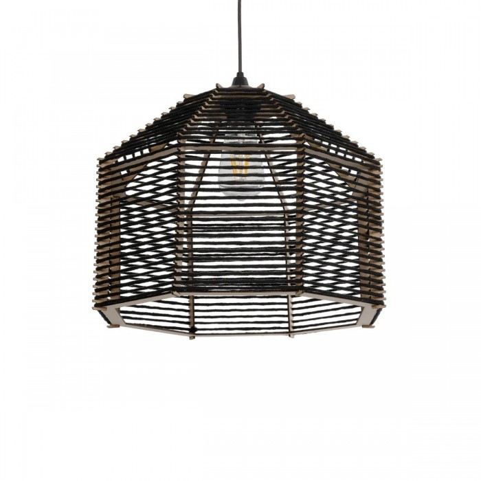 GLOBOSTAR® VORK 205-0027 Boho Κρεμαστό Φωτιστικό Οροφής με Ντουί 1 x E27 AC 220-240V IP20 - Μαύρο - M40 x Π40 x Υ36cm GLOBOSTAR® VORK 205-0027 Boho Κρεμαστό Φωτιστικό Οροφής με Ντουί 1 x E27 AC 220-240V IP20 - Μαύρο - M40 x Π40 x Υ36cm