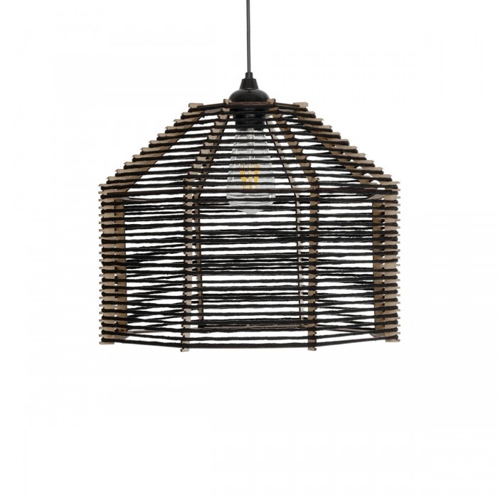 GLOBOSTAR® VORK 205-0027 Boho Κρεμαστό Φωτιστικό Οροφής με Ντουί 1 x E27 AC 220-240V IP20 - Μαύρο - M40 x Π40 x Υ36cm GLOBOSTAR® VORK 205-0027 Boho Κρεμαστό Φωτιστικό Οροφής με Ντουί 1 x E27 AC 220-240V IP20 - Μαύρο - M40 x Π40 x Υ36cm