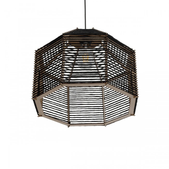 GLOBOSTAR® VORK 205-0027 Boho Κρεμαστό Φωτιστικό Οροφής με Ντουί 1 x E27 AC 220-240V IP20 - Μαύρο - M40 x Π40 x Υ36cm GLOBOSTAR® VORK 205-0027 Boho Κρεμαστό Φωτιστικό Οροφής με Ντουί 1 x E27 AC 220-240V IP20 - Μαύρο - M40 x Π40 x Υ36cm