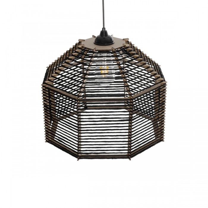 GLOBOSTAR® VORK 205-0027 Boho Κρεμαστό Φωτιστικό Οροφής με Ντουί 1 x E27 AC 220-240V IP20 - Μαύρο - M40 x Π40 x Υ36cm GLOBOSTAR® VORK 205-0027 Boho Κρεμαστό Φωτιστικό Οροφής με Ντουί 1 x E27 AC 220-240V IP20 - Μαύρο - M40 x Π40 x Υ36cm