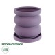 GloboStar® Artificial Garden BOGOTA 20500 Διακοσμητικό Κεραμικό Κασπώ Γλάστρα - Flower Pot Μωβ Φ14 x Υ15cm