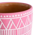 GloboStar® Artificial Garden MARRAKECH 20505 Διακοσμητικό Κεραμικό Κασπώ Γλάστρα - Flower Pot Ροζ με Λευκό Φ16 x Υ16cm GloboStar® Artificial Garden MARRAKECH 20505 Διακοσμητικό Κεραμικό Κασπώ Γλάστρα - Flower Pot Ροζ με Λευκό Φ16 x Υ16cm