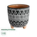 GloboStar® Artificial Garden NAIROBI 20509 Διακοσμητικό Κεραμικό Κασπώ Γλάστρα - Flower Pot Μαύρο με Λευκό Φ16 x Υ16cm GloboStar® Artificial Garden NAIROBI 20509 Διακοσμητικό Κεραμικό Κασπώ Γλάστρα - Flower Pot Μαύρο με Λευκό Φ16 x Υ16cm