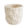 GloboStar® Artificial Garden UBUD 20512 Διακοσμητικό Κεραμικό Κασπώ Γλάστρα - Flower Pot Λευκό Φ15.5 x Υ15cm GloboStar® Artificial Garden UBUD 20512 Διακοσμητικό Κεραμικό Κασπώ Γλάστρα - Flower Pot Λευκό Φ15.5 x Υ15cm