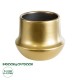 GloboStar® Artificial Garden KERKYRA 20547 Διακοσμητικό Κεραμικό Κασπώ Γλάστρα - Flower Pot Χρυσό Φ15 x Υ12.5cm