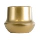 GloboStar® Artificial Garden KERKYRA 20547 Διακοσμητικό Κεραμικό Κασπώ Γλάστρα - Flower Pot Χρυσό Φ15 x Υ12.5cm