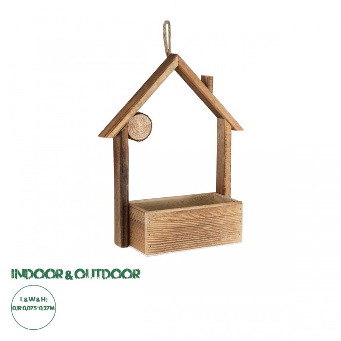 GloboStar® Artificial Garden ALSACE 20552 Κρεμαστό Διακοσμητικό Ξύλινο Κασπώ Γλάστρα - Flower Pot Καφέ Μ18 x Π7.5 x Υ27cm GloboStar® Artificial Garden ALSACE 20552 Κρεμαστό Διακοσμητικό Ξύλινο Κασπώ Γλάστρα - Flower Pot Καφέ Μ18 x Π7.5 x Υ27cm