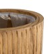GloboStar® Artificial Garden JAMAICA 20554 Διακοσμητικό Ξύλινο Κασπώ Γλάστρα - Flower Pot Καφέ Φ22 x Υ46cm