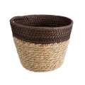 GloboStar® Artificial Garden LEFKADA 20574 Διακοσμητικό Πλεκτό Κασπώ Γλάστρα - Flower Pot Μπεζ με Καφέ Φ18 x Υ15cm GloboStar® Artificial Garden LEFKADA 20574 Διακοσμητικό Πλεκτό Κασπώ Γλάστρα - Flower Pot Μπεζ με Καφέ Φ18 x Υ15cm