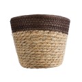 GloboStar® Artificial Garden LEFKADA 20574 Διακοσμητικό Πλεκτό Κασπώ Γλάστρα - Flower Pot Μπεζ με Καφέ Φ18 x Υ15cm GloboStar® Artificial Garden LEFKADA 20574 Διακοσμητικό Πλεκτό Κασπώ Γλάστρα - Flower Pot Μπεζ με Καφέ Φ18 x Υ15cm