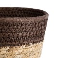 GloboStar® Artificial Garden LEFKADA 20574 Διακοσμητικό Πλεκτό Κασπώ Γλάστρα - Flower Pot Μπεζ με Καφέ Φ18 x Υ15cm GloboStar® Artificial Garden LEFKADA 20574 Διακοσμητικό Πλεκτό Κασπώ Γλάστρα - Flower Pot Μπεζ με Καφέ Φ18 x Υ15cm