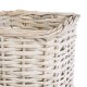 GloboStar® Artificial Garden KYOTO 20589 Διακοσμητικό Πλεκτό Καλάθι - Κασπώ Γλάστρα - Flower Pot Λευκό με Μπεζ Φ20 x Υ20cm