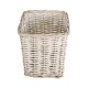 GloboStar® Artificial Garden KYOTO 20590 Διακοσμητικό Πλεκτό Καλάθι - Κασπώ Γλάστρα - Flower Pot Λευκό με Μπεζ Φ22 x Υ25cm