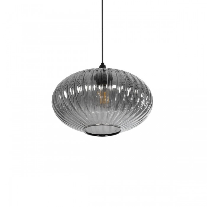 GLOBOSTAR® PERA 206-0010 Μοντέρνο Κρεμαστό Φωτιστικό Οροφής με Ντουί 1 x E27 AC 220-240V IP20 - Μαύρο Φιμέ - Μ30 x Π30 x Υ22cm GLOBOSTAR® PERA 206-0010 Μοντέρνο Κρεμαστό Φωτιστικό Οροφής με Ντουί 1 x E27 AC 220-240V IP20 - Μαύρο Φιμέ - Μ30 x Π30 x Υ22cm