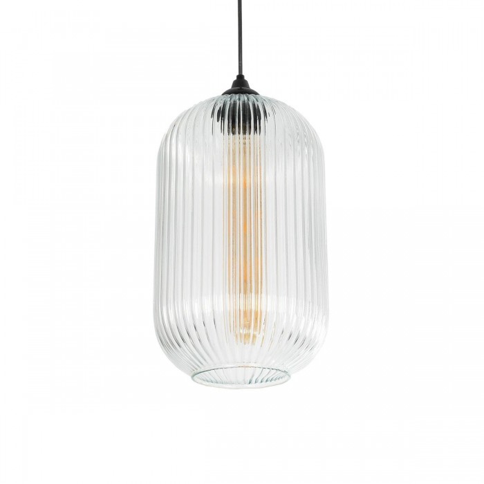 GLOBOSTAR® MELONI 206-0017 Μοντέρνο Κρεμαστό Φωτιστικό Οροφής με Ντουί 1 x E27 AC 220-240V IP20 - Διάφανο - Μ20 x Π20 x Υ38cm GLOBOSTAR® MELONI 206-0017 Μοντέρνο Κρεμαστό Φωτιστικό Οροφής με Ντουί 1 x E27 AC 220-240V IP20 - Διάφανο - Μ20 x Π20 x Υ38cm