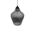 GLOBOSTAR® SKLO 206-0024 Μοντέρνο Κρεμαστό Φωτιστικό Οροφής με Ντουί 1 x E27 AC 220-240V IP20 - Μαύρο Φιμέ - Μ22 x Π22 x Υ31cm GLOBOSTAR® SKLO 206-0024 Μοντέρνο Κρεμαστό Φωτιστικό Οροφής με Ντουί 1 x E27 AC 220-240V IP20 - Μαύρο Φιμέ - Μ22 x Π22 x Υ31cm