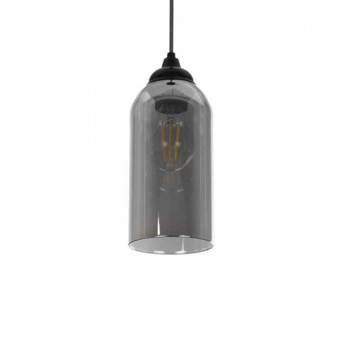GLOBOSTAR® TUBE 206-0030 Μοντέρνο Κρεμαστό Φωτιστικό Οροφής με Ντουί 1 x E27 AC 220-240V IP20 - Μαύρο Φιμέ - Μ10 x Π10 x Υ24cm GLOBOSTAR® TUBE 206-0030 Μοντέρνο Κρεμαστό Φωτιστικό Οροφής με Ντουί 1 x E27 AC 220-240V IP20 - Μαύρο Φιμέ - Μ10 x Π10 x Υ24cm
