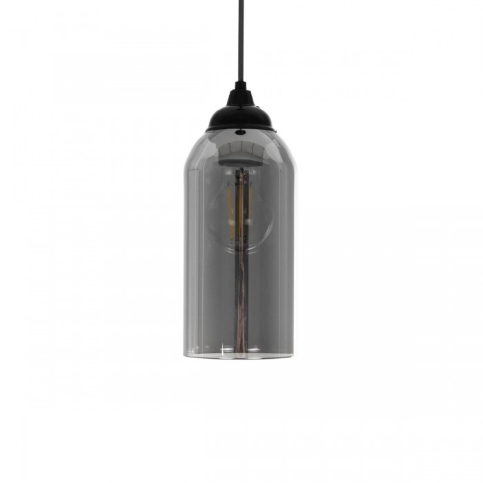 GLOBOSTAR® TUBE 206-0030 Μοντέρνο Κρεμαστό Φωτιστικό Οροφής με Ντουί 1 x E27 AC 220-240V IP20 - Μαύρο Φιμέ - Μ10 x Π10 x Υ24cm GLOBOSTAR® TUBE 206-0030 Μοντέρνο Κρεμαστό Φωτιστικό Οροφής με Ντουί 1 x E27 AC 220-240V IP20 - Μαύρο Φιμέ - Μ10 x Π10 x Υ24cm