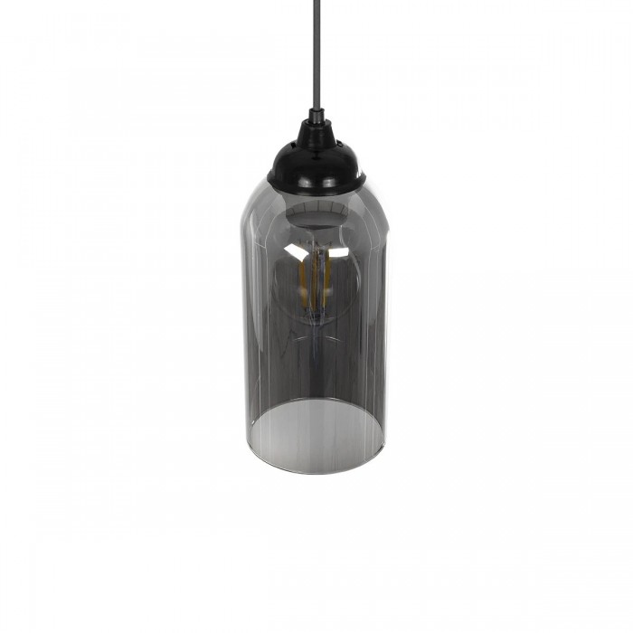 GLOBOSTAR® TUBE 206-0030 Μοντέρνο Κρεμαστό Φωτιστικό Οροφής με Ντουί 1 x E27 AC 220-240V IP20 - Μαύρο Φιμέ - Μ10 x Π10 x Υ24cm GLOBOSTAR® TUBE 206-0030 Μοντέρνο Κρεμαστό Φωτιστικό Οροφής με Ντουί 1 x E27 AC 220-240V IP20 - Μαύρο Φιμέ - Μ10 x Π10 x Υ24cm
