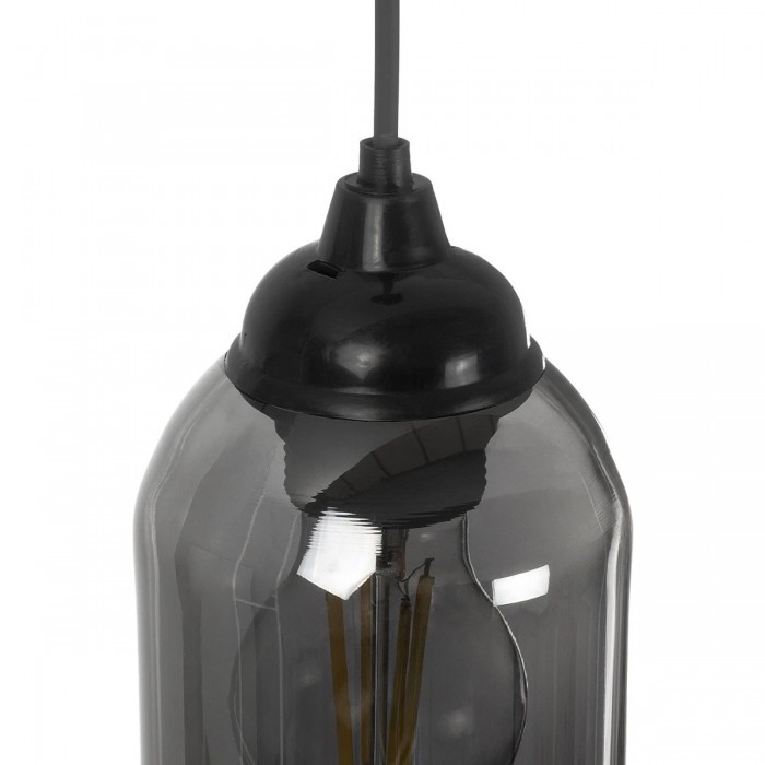 GLOBOSTAR® TUBE 206-0030 Μοντέρνο Κρεμαστό Φωτιστικό Οροφής με Ντουί 1 x E27 AC 220-240V IP20 - Μαύρο Φιμέ - Μ10 x Π10 x Υ24cm GLOBOSTAR® TUBE 206-0030 Μοντέρνο Κρεμαστό Φωτιστικό Οροφής με Ντουί 1 x E27 AC 220-240V IP20 - Μαύρο Φιμέ - Μ10 x Π10 x Υ24cm